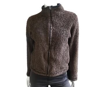 Mountain Hardwear Full Zip Fleece Brown Jacket with Zipped Pockets Womens Size M